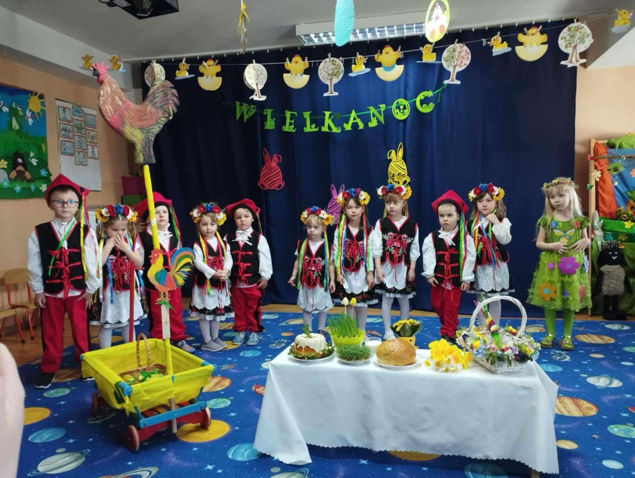 Wielkanocne przedstawienie w grupie 3,4 - latków